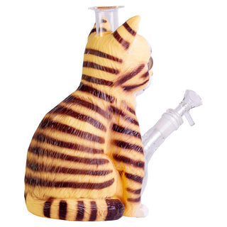 Tabby Cat 9" Silicone Water Pipe