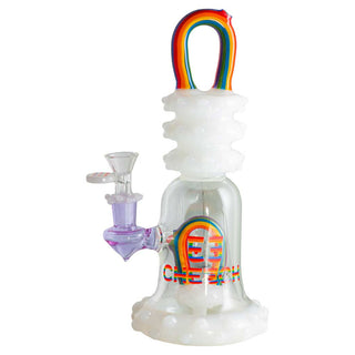 Cheech 10" Puffed Clouds with Rainbow Head Perc Bell Water Pipe