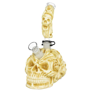 Skull Pile Sugar Skull Glass 9.5" Water Pipe