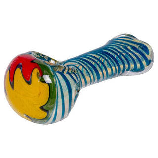 Wig Wag Head Fumed Glass Spoon Hand Pipe - Assorted