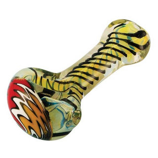 Wig Wag Head Fumed Glass Spoon Hand Pipe - Assorted