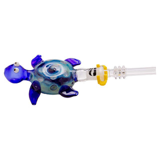 Pulsar Sea Turtle 6" Dab Straw with Quartz Tip