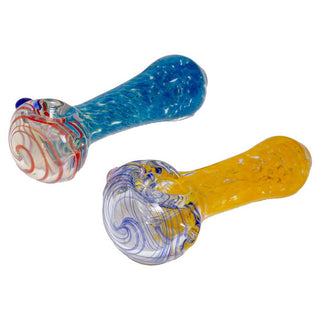 Assorted Frit Glass Spoon Hand Pipes