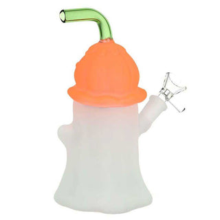 Pumpkin Head Ghost Glow In The Dark 7.25" Water Pipe