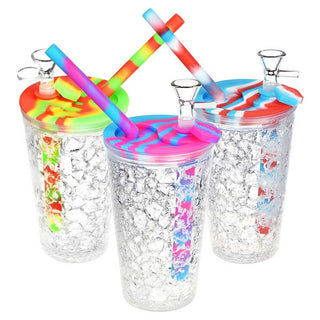 Cooling Freeze Travel Cup Bubbler Water Pipe