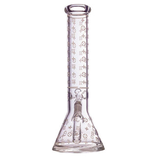 Frosted Design 10" Glass Beaker Water Pipe