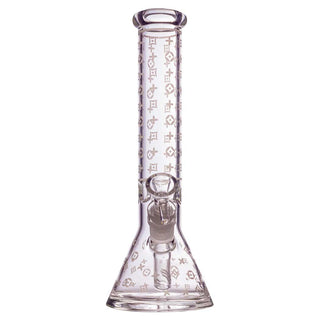 Frosted Design 10" Glass Beaker Water Pipe