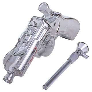 Uniq Snub Nose Revolver 8" Glass Water Pipe