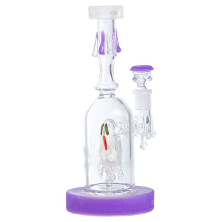 aLeaf Dripping Head with Slyme Base 10" Glass Water Pipe - Assorted
