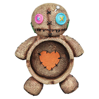 Sewn Canvas Doll Polyresin Ashtray 3.5"