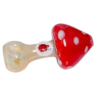 Blowfish Glassworks 4" Mushroom Fumed Glass Hand Pipe - Assorted