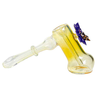 Blowfish Glassworks Silver Fumed 7.5" Hammer Bubbler Hand Pipe