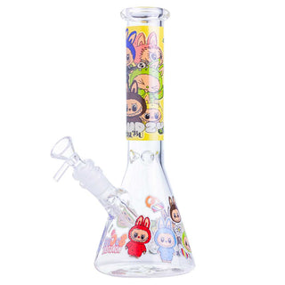 Something Labubu-Style Cartoon Beaker 10.5" Glass Water Pipe
