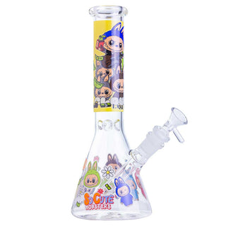 Something Labubu-Style Cartoon Beaker 10.5" Glass Water Pipe