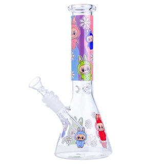 Something Labubu-Style Cartoon Beaker 10.5" Glass Water Pipe