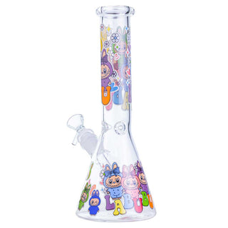 Something Labubu-Style Cartoon Beaker 10.5" Glass Water Pipe