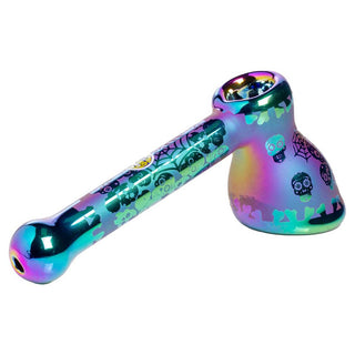 The Crush Glass Electroplated Etched Hammer Hand Pipe