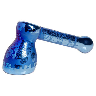 The Crush Glass Electroplated Etched Hammer Hand Pipe