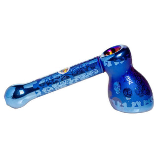 The Crush Glass Electroplated Etched Hammer Hand Pipe