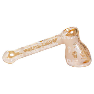 The Crush Glass Electroplated Etched Hammer Hand Pipe