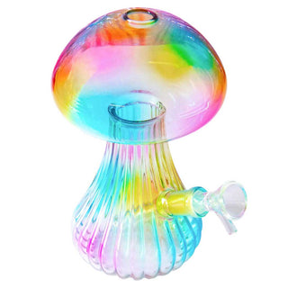 Canna Style Tie Dye Mushroom 7" Water Pipe