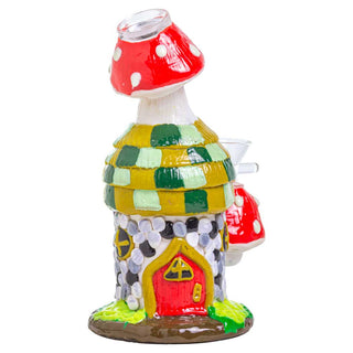 Cignature Mushroom House 7.5" Ceramic & Glass Water Pipe - Assorted