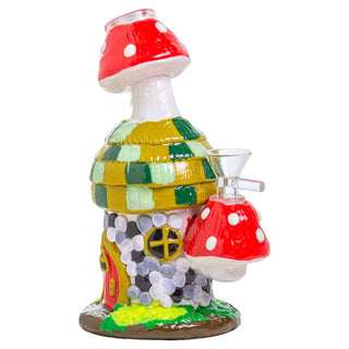 Cignature Mushroom House 7.5" Ceramic & Glass Water Pipe - Assorted