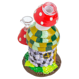 Cignature Mushroom House 7.5" Ceramic & Glass Water Pipe - Assorted