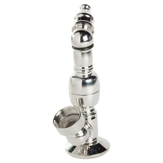 Cool Men 3.5" Round Base Metal Hand Pipe