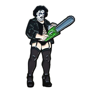 Geeky and Kinky Rocky Chainsaw Face Enamel Pin