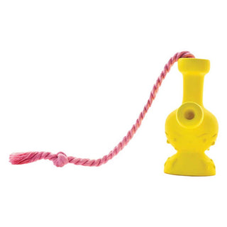 Puff Palz Tug & Toke 6" Rubber Water Pipe Dog Toy - Assorted
