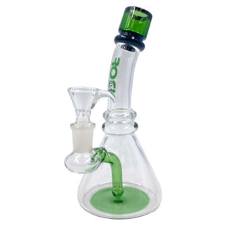 Rock Glass 7" Curved Neck Beaker Water Pipe