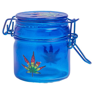 IDGAF Medium Matte Finish 3.5" Wire Lock Glass Storage Jar - Assorted Designs