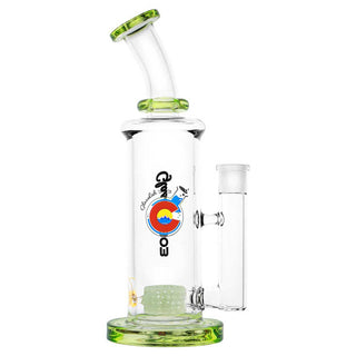 GlassLab303 Bent Neck Inline Perc 9" Straight Water Pipe