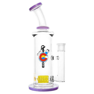 GlassLab303 Bent Neck Inline Perc 9" Straight Water Pipe