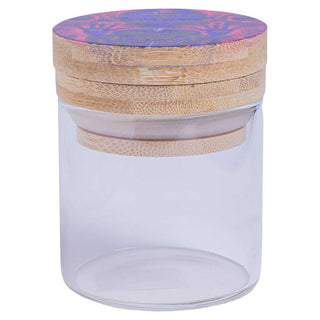 IDGAF 3.25" Glass Storage Jar with 63mm Grinder Lid - Assorted