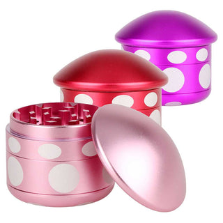 Mushroom Aluminum Grinder 4-piece 1.8" - Assorted