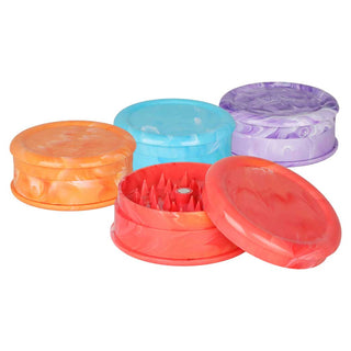 SeshGear Marbled Acrylic 2-Piece Herb Grinder 2.4" - Assorted