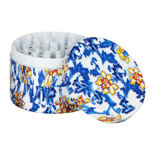 SeshGear Vintage Porcelain 4-Piece Aluminum Herb Grinder 2.5" - Assorted