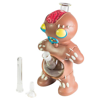 Zombie Gingerbread Man 10.5" Silicone Water Pipe