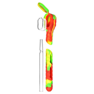 Pulsar On The Go 5" Silicone-Wrapped Quartz Dab Straw Kit - Assorted