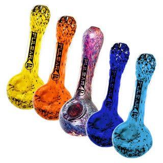 Pulsar Melting Color 4.5" Frit Glass Spoon Pipe - Assorted