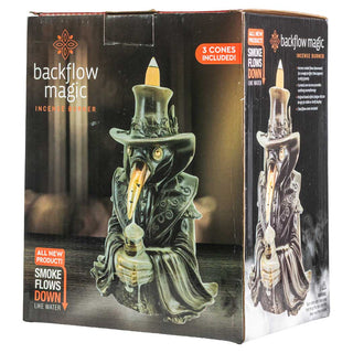 Plague Doctor 7" Polyresin Backflow Cone Incense Burner