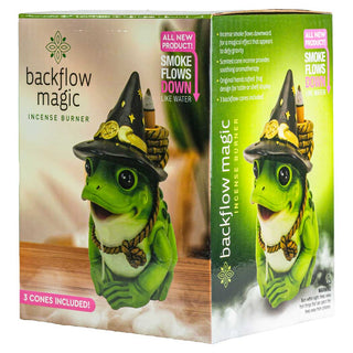 Bewitching Frog 5" Polyresin Backflow Incense Cone Burner