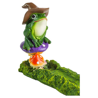 Magical Frog 10" Polyresin Incense Burner