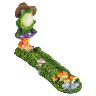 Magical Frog 10" Polyresin Incense Burner