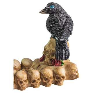 Raven & Skulls 11" Polyresin Incense Burner
