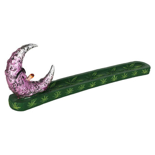 Cool Stoner Moon Polyresin Incense Burner 11.25"