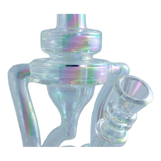 Illuminati Glass Rainbow Shaded Sphere Floater 9" Recycler Glass Water Pipe