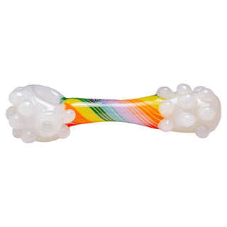 Jellyfish Glass Rainbow & Puffy Clouds 5.00" Hand Pipe